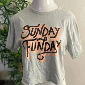 🆕 Fade Vintage Wash Sunday Funday Graphic Tee M🆕